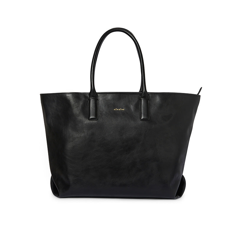 Shopper schwarz recyceltes Leder